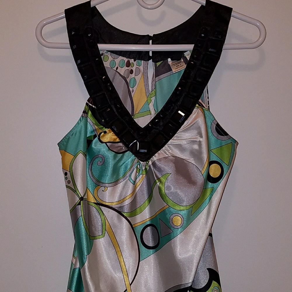 Silky with beaded neckline